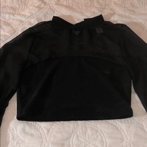 Mesh Black Long Sleeve